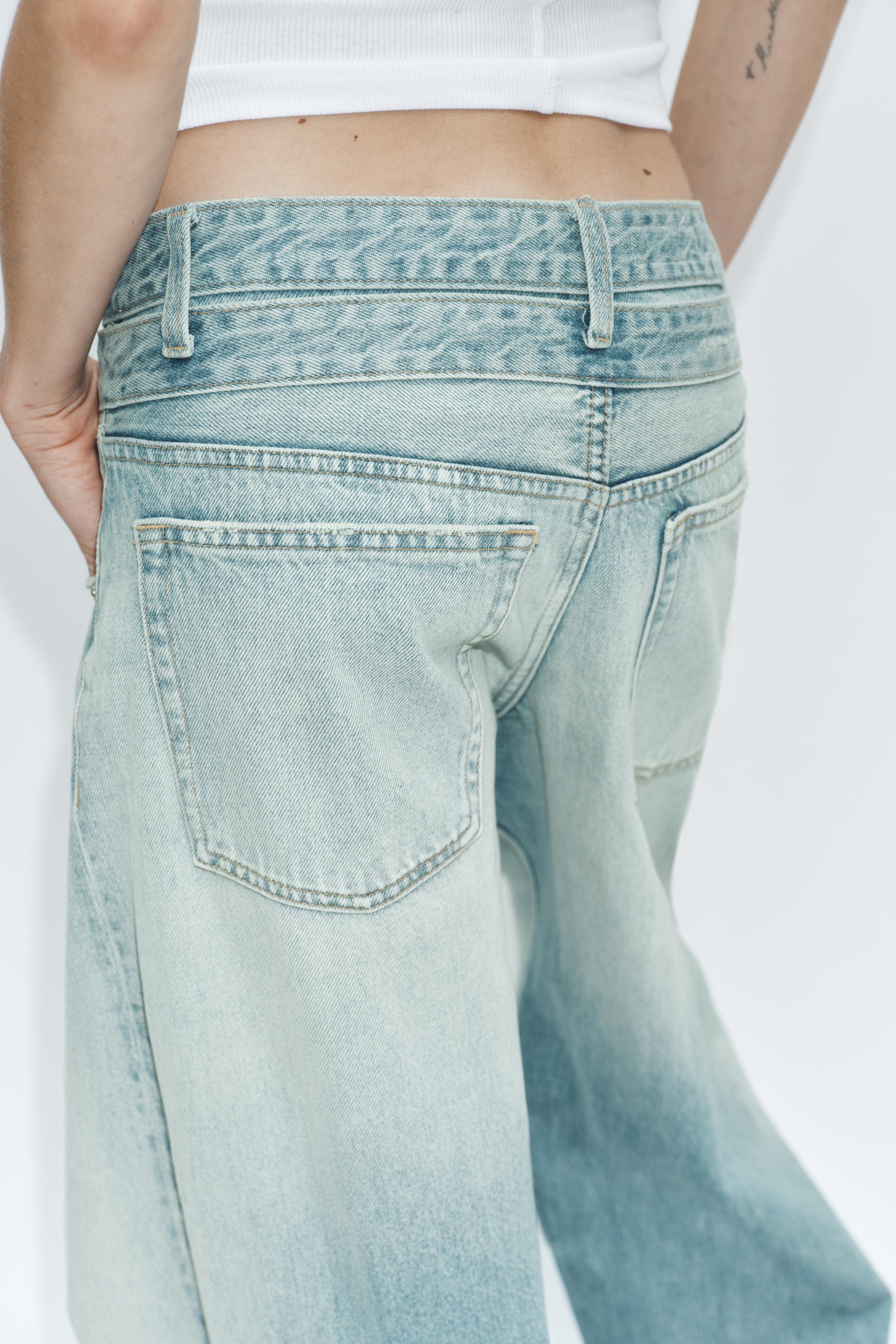 TRF DOUBLE WAIST MID-RISE STRAIGHT JEANS
